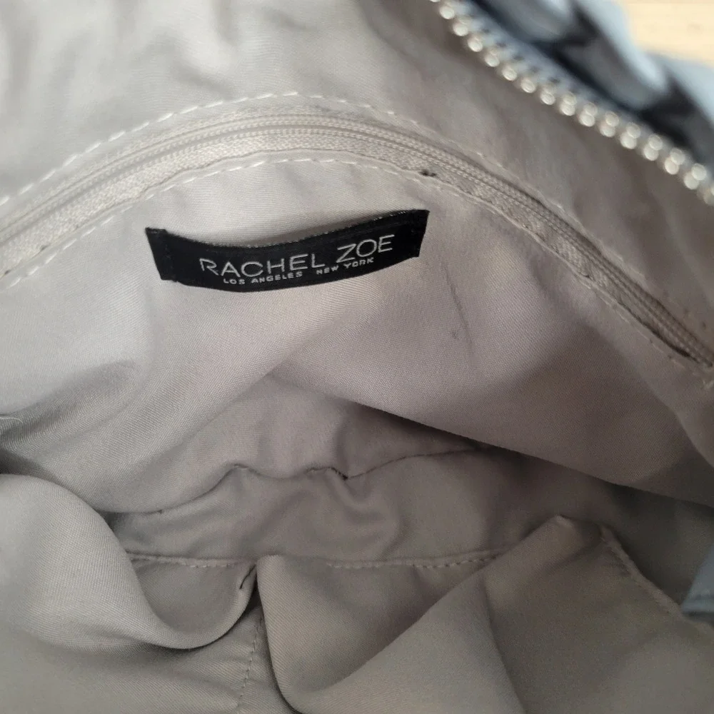 Rachel Zoe Gray Woven Textured Faux Leather Wristlet Clutch Bag‎